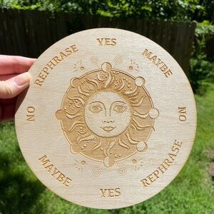 Wooden Divination Board with Goddess Design Crystal Grid for Manifestation-NEW